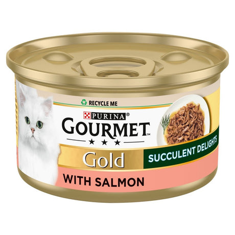 Gourmet Gold Succulent Delights with Salmon 12 x 85g, Gourmet,