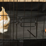 Guinea Pig Cage Small Animal Habitat Rabbit House, Safety Locking System, with No Leaking Bottom, Top Roof, Doors, 90 x 75 x 75 cm, PawHut,