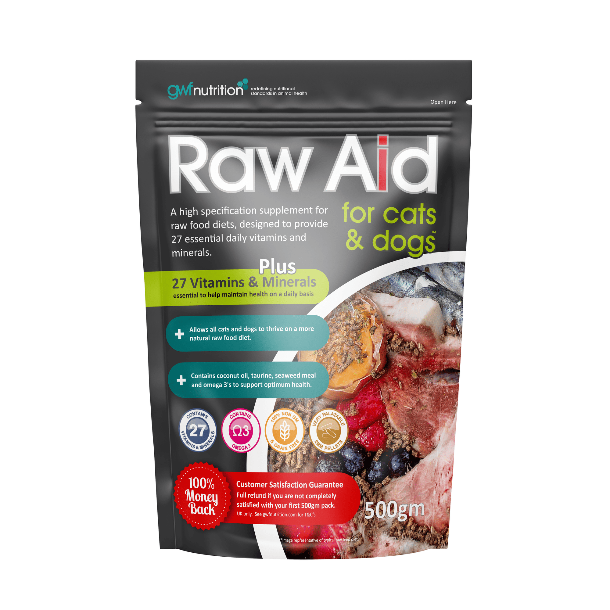 GWF Nutrition Raw Aid for Cats & Dogs 500 g, GWF Nutrition,