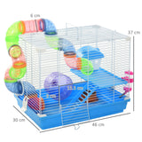 Hamster Cage with Exercise Wheel and Tunnel Tube, PawHut,