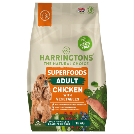 Harringtons Adult Dog Grain-Free Superfood Chicken with Veg, Harringtons, 12 kg
