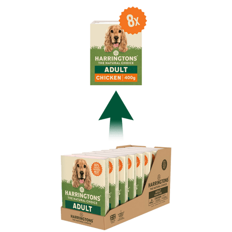 Harringtons Chicken with Potato & Veg Grain Free Wet Dog Food Trays 8x400g, Harringtons,