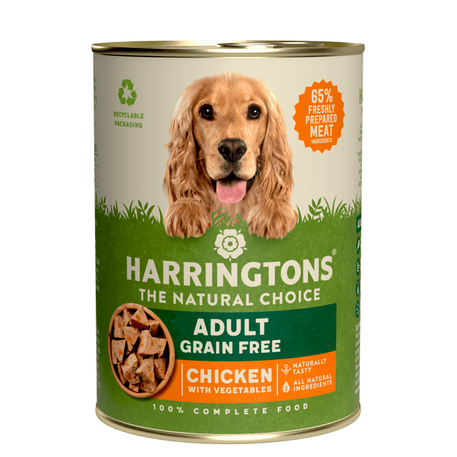 Harringtons Chicken with Veg Grain Free Wet Dog Food Tins 6 x 400g, Harringtons,