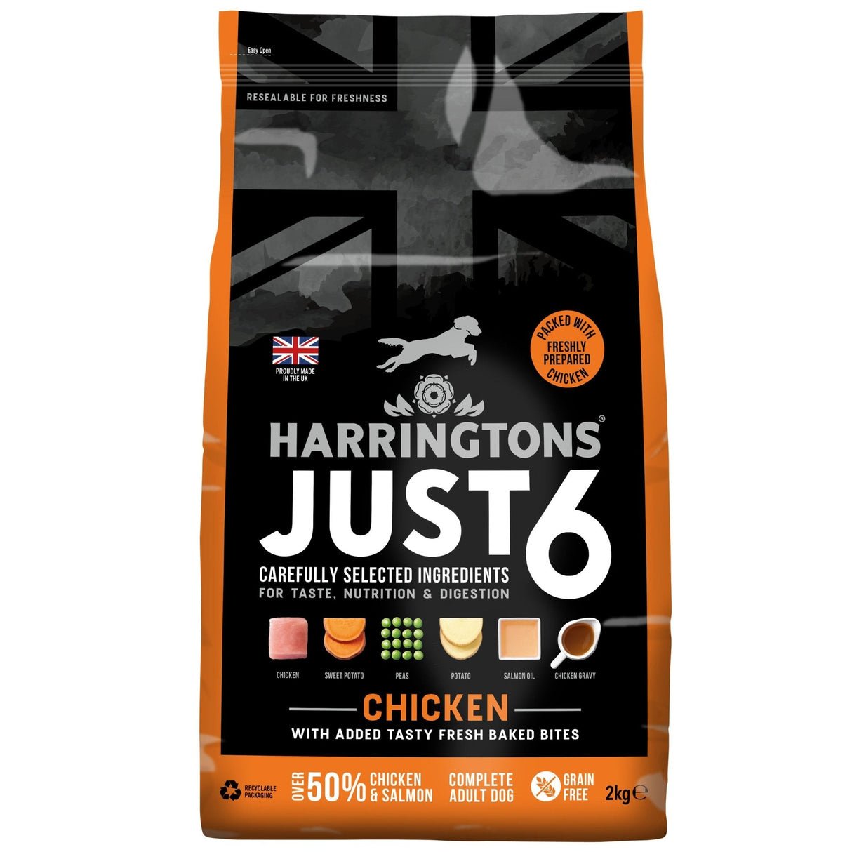 Harringtons Dog Just 6 Chicken, Harringtons, 4x2kg