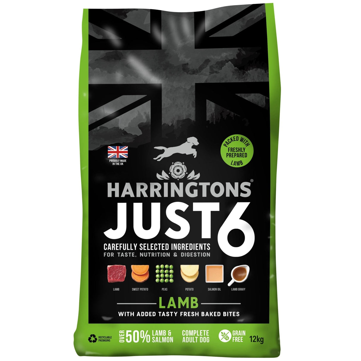 Harringtons Dog Just 6 Lamb, Harringtons, 12 kg