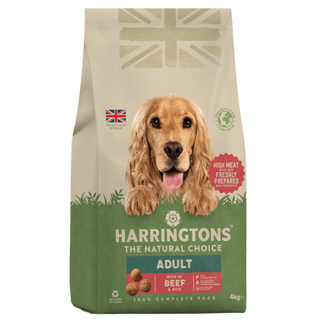 Harringtons Dry Adult Dog Food Rich in Beef & Rice, Harringtons, 3 x 4kg