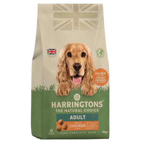 Harringtons Dry Adult Dog Food Rich in Chicken & Rice, Harringtons, 3 x 4kg