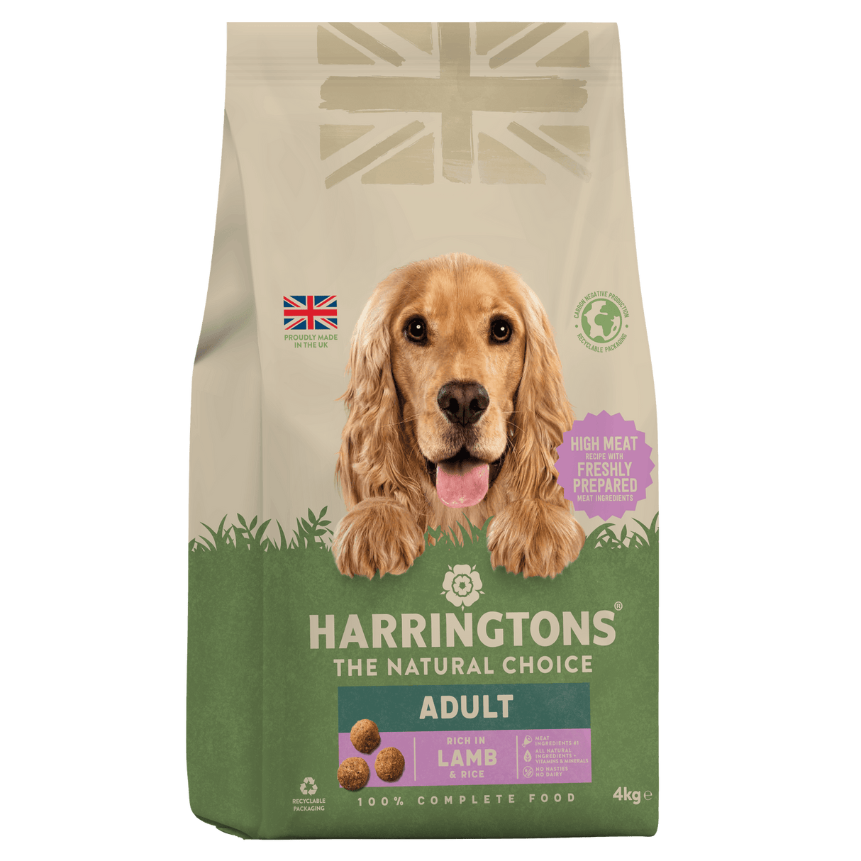 Harringtons Dry Adult Dog Food Rich in Lamb & Rice, Harringtons, 3 x 4kg