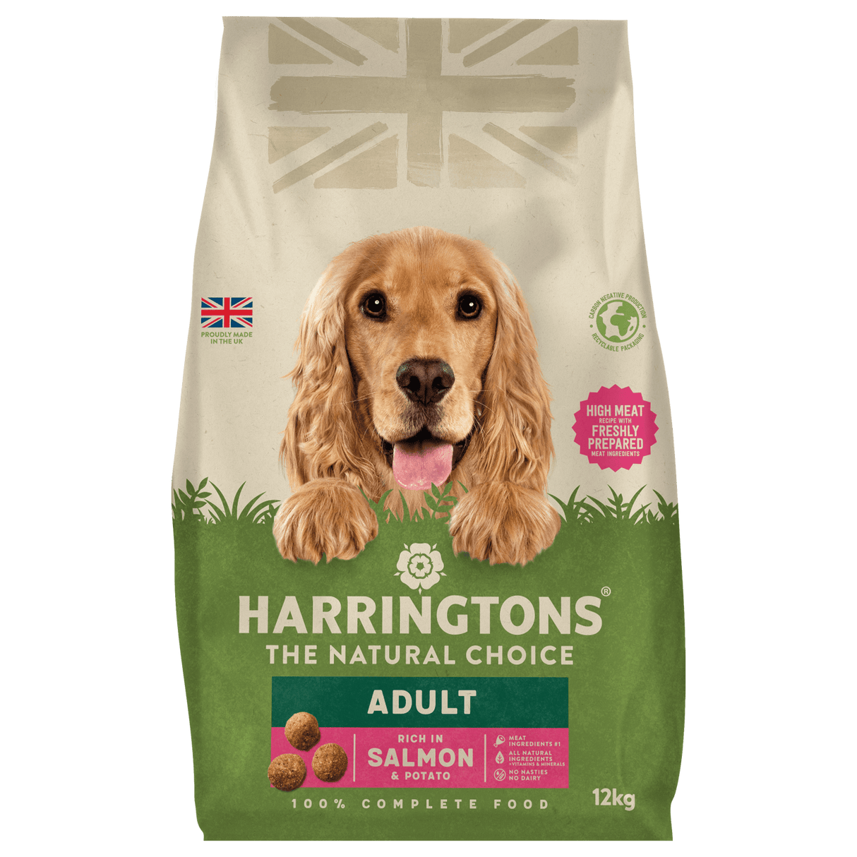 Harringtons Dry Adult Dog Food Rich in Salmon & Potato, Harringtons, 12kg