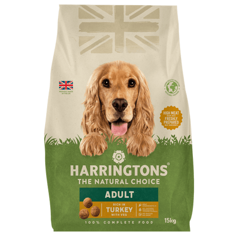 Harringtons Dry Adult Dog Food Rich in Turkey & Veg, Harringtons, 15 kg