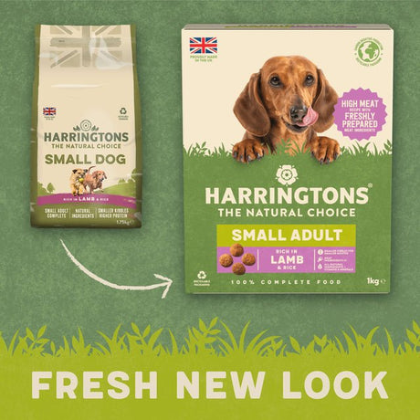 Harringtons Dry Small Breed Adult Dog Food Rich in Lamb & Rice, Harringtons, 5x1kg