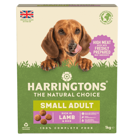 Harringtons Dry Small Breed Adult Dog Food Rich in Lamb & Rice, Harringtons, 5x1kg