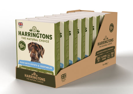 Harringtons Duck & Potato Dog Food Trays 8x400g, Harringtons,