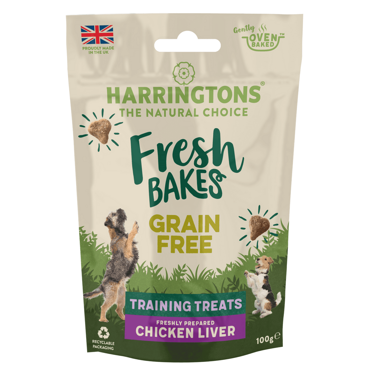 Harringtons Fresh Bakes Grain Free Chicken Liver Training Treats (9x100g), Harringtons,