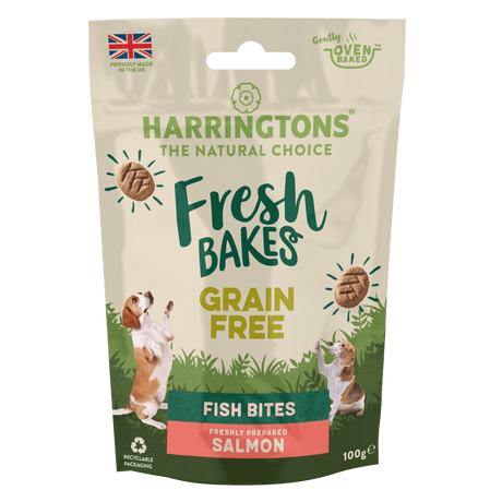 Harringtons Fresh Bakes Grain Free Salmon Fish Bites (8x100g), Harringtons,