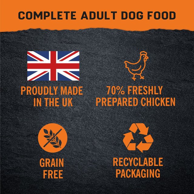 Harringtons Just 6 Chicken with Veg & Gravy Complete Grain-Free Wet Dog Food 8 x 380g, Harringtons,