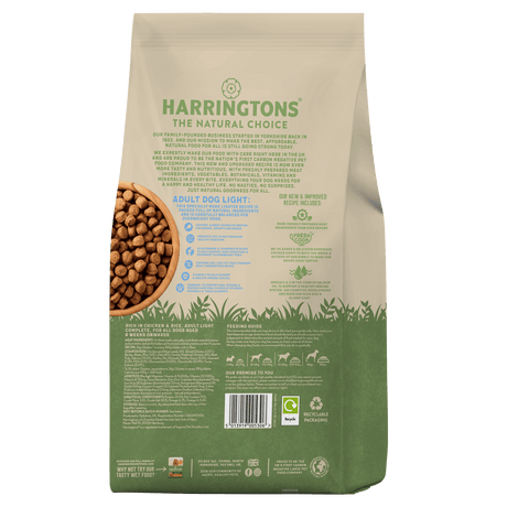 Harringtons Light Dry Adult Dog Food Rich in Chicken & Rice 4x1.7kg, Harringtons,