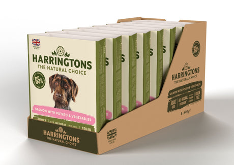 Harringtons Salmon & Potato Dog Food Trays 8x400g, Harringtons,