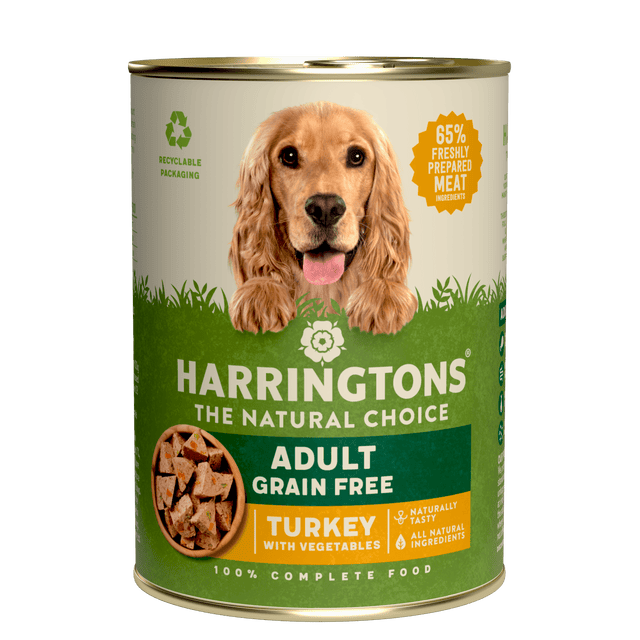 Harringtons Turkey with Veg Grain Free Wet Dog Food Tins 6 x 400g, Harringtons,