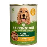 Harringtons Turkey with Veg Grain Free Wet Dog Food Tins 6 x 400g, Harringtons,
