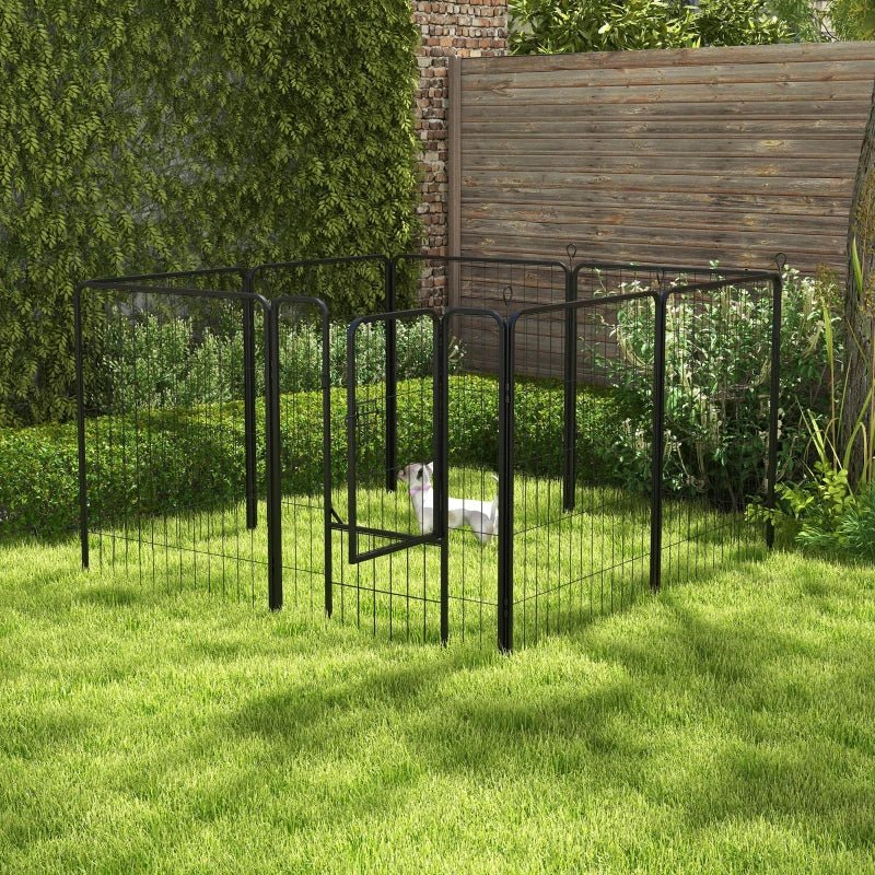 Heavy Duty 8 Panel Dog PlayPen - Two heights, PawHut, 100H cm