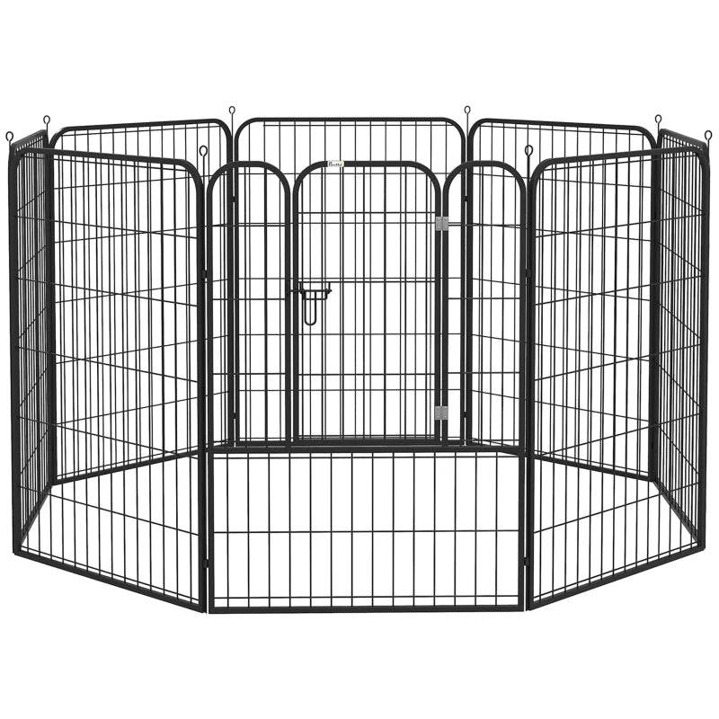 Heavy Duty 8 Panel Dog PlayPen - Two heights, PawHut, 100H cm