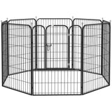 Heavy Duty 8 Panel Dog PlayPen - Two heights, PawHut, 100H cm