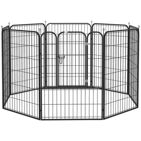 Heavy Duty 8 Panel Dog PlayPen - Two heights, PawHut, 100H cm