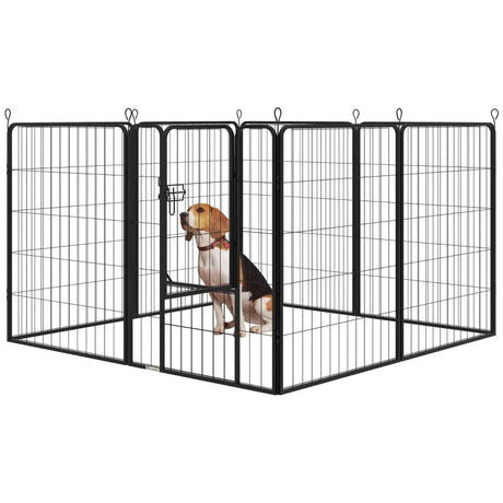 Heavy Duty 8 Panel Dog PlayPen - Two heights, PawHut, 100H cm