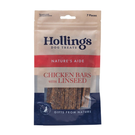 Hollings Chicken Bar with Linseed Box 10 x 7 pack, Hollings,
