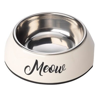 House of Paws Meow 2 in 1 Cat Bowl, House of Paws, Cream
