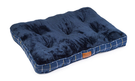 House of Paws Navy Check Tweed Boxed Duvet, House of Paws, Large