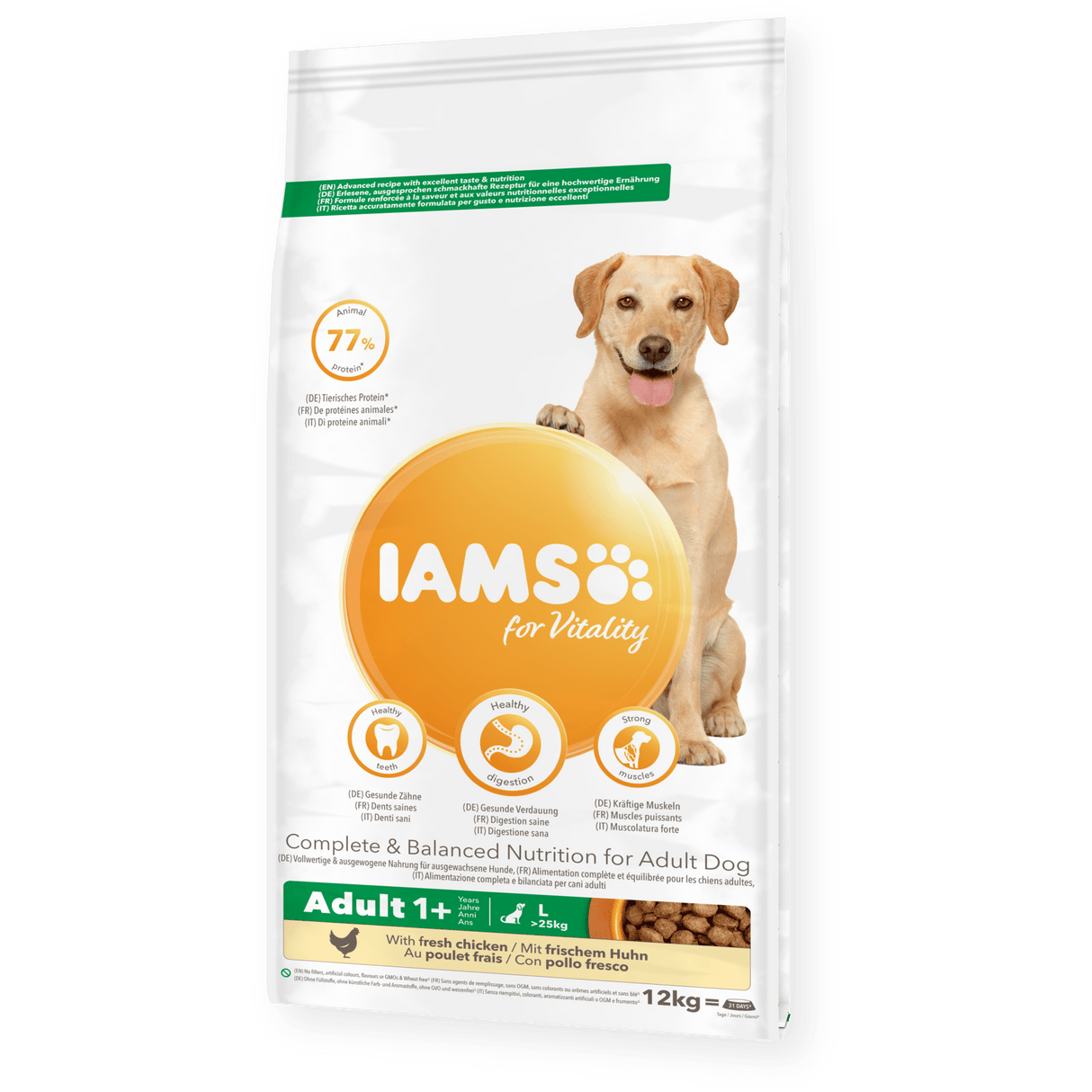 IAMS Adult Dog Vitality Large Breed Fresh Chicken, IAMS, 12 kg