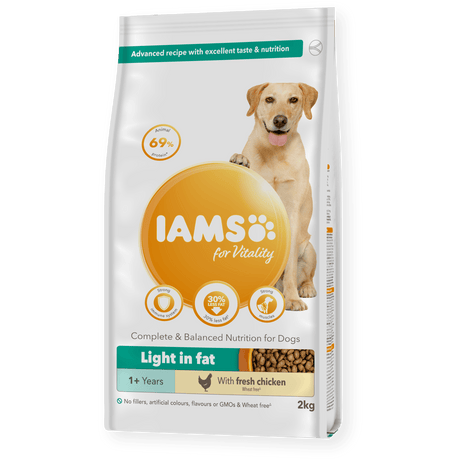 IAMS Adult Dog Vitality Light in Fat Fresh Chicken, IAMS, 2x2kg
