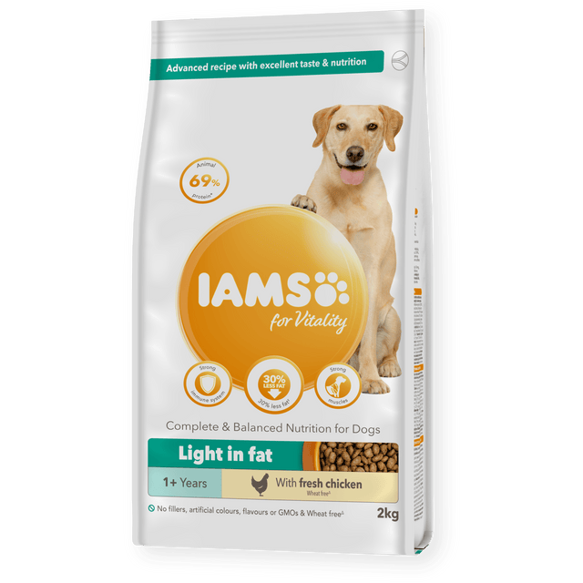 IAMS Adult Dog Vitality Light in Fat Fresh Chicken, IAMS, 2x2kg