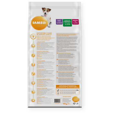 IAMS Adult Dog Vitality Small/Medium Breed Fresh Chicken, IAMS, 12 kg