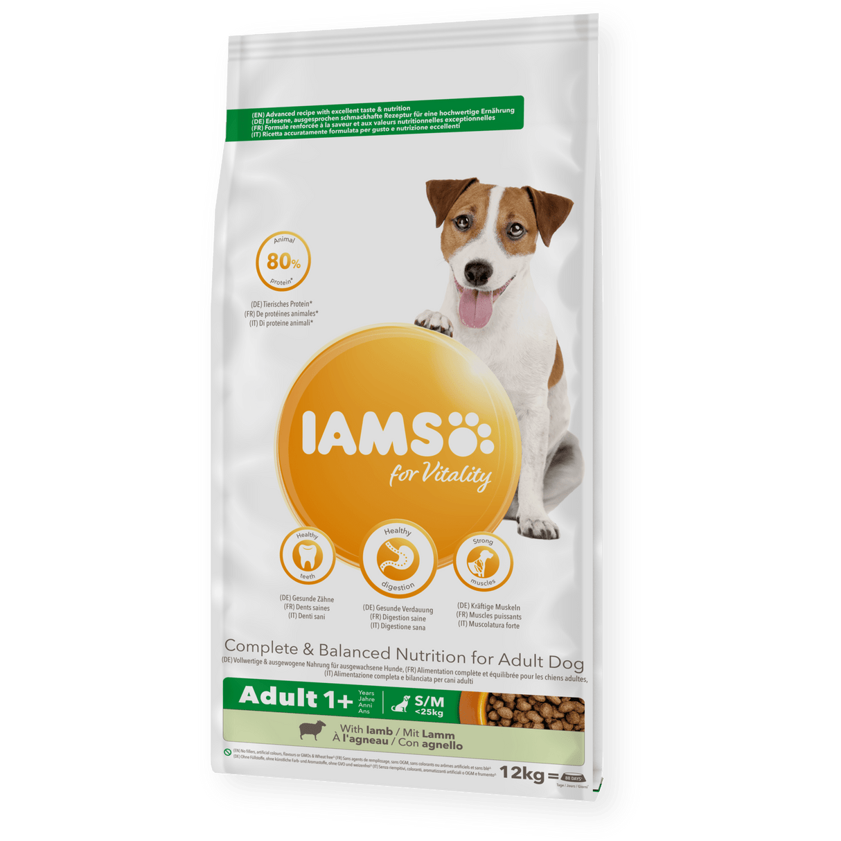 IAMS Adult Dog Vitality Small/Medium Breed Lamb, IAMS, 12 kg