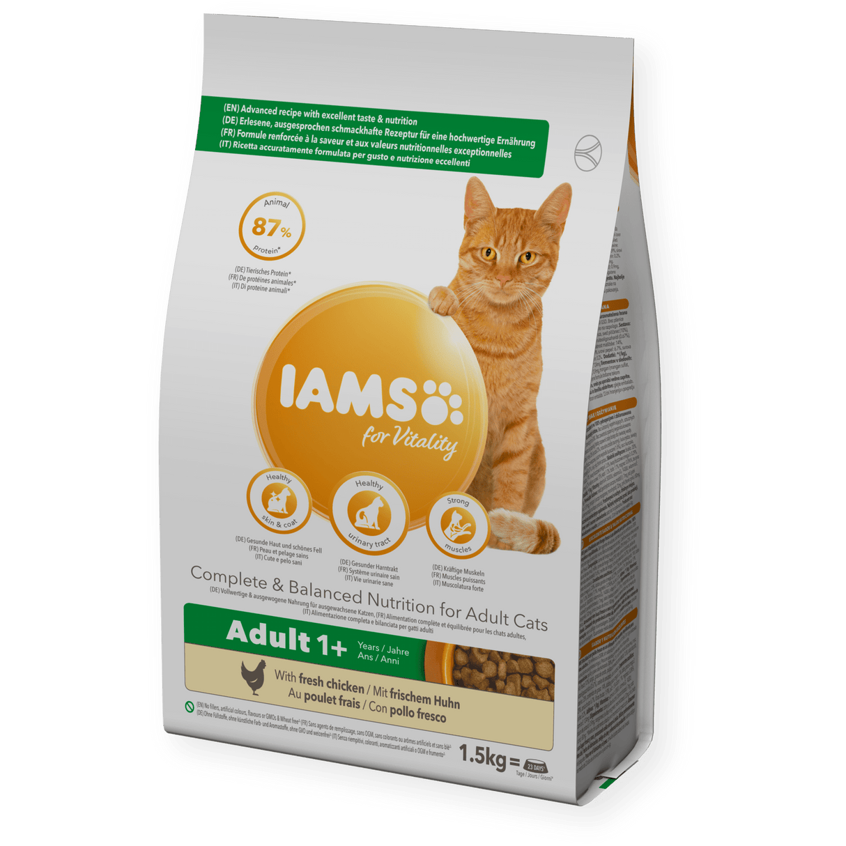 IAMS Cat Adult Vitality Chicken, IAMS, 2x2kg