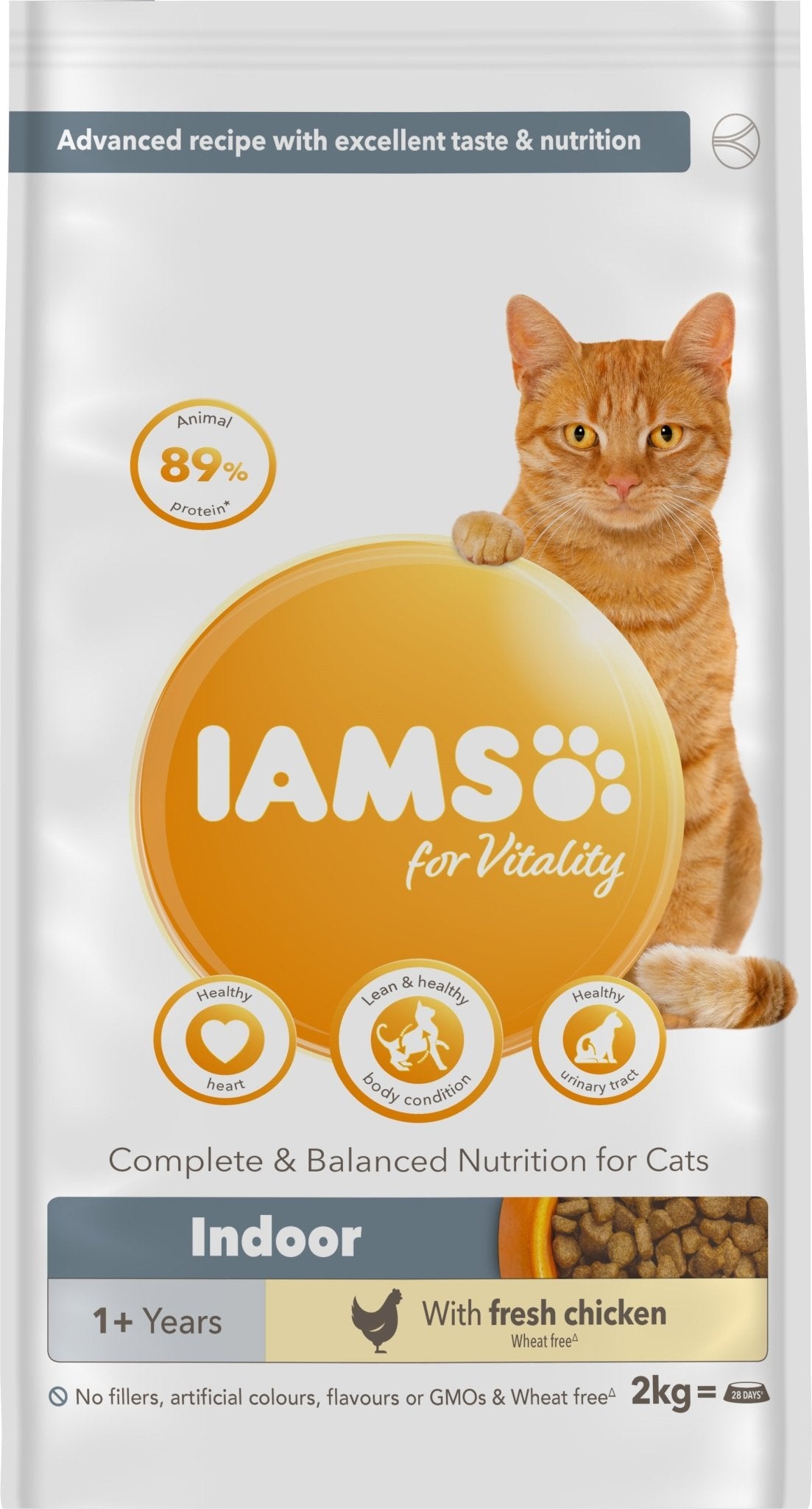 IAMS Cat Adult Vitality Indoor Chicken 2x2kg, IAMS,