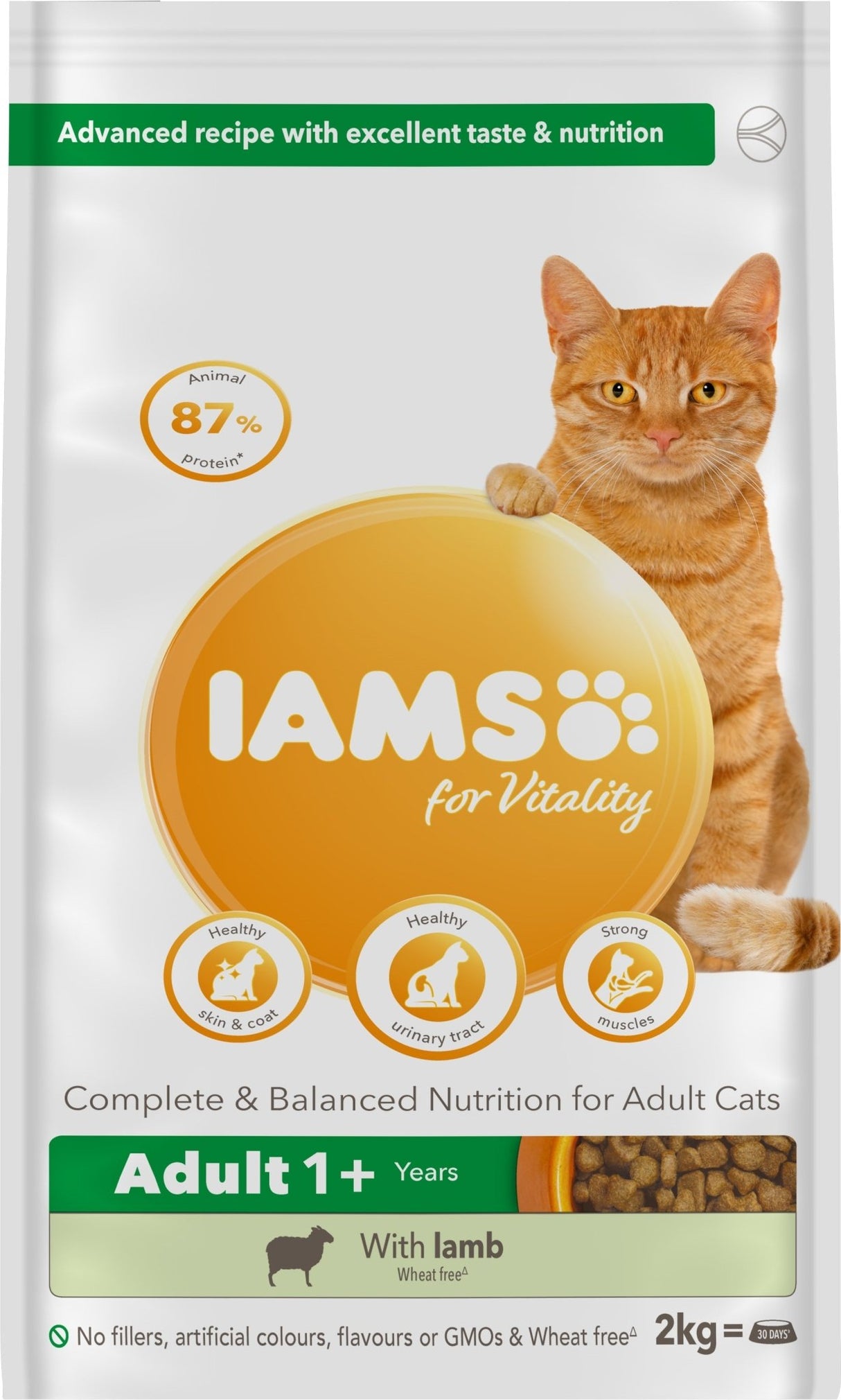 IAMS Cat Adult Vitality Lamb, IAMS, 2x2kg