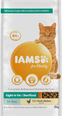 IAMS Cat Adult Vitality Light in Fat/Sterilised Chicken 2x2kg, IAMS,