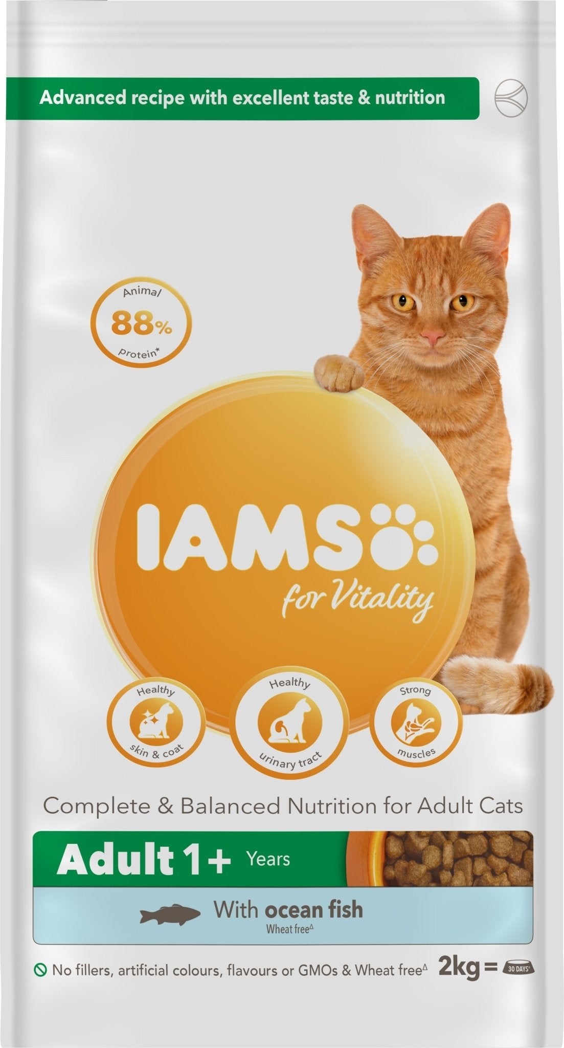 IAMS Cat Adult Vitality Ocean Fish 2x2kg, IAMS,