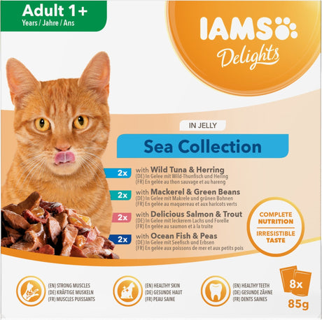 IAMS Delight Adult Sea Collection in Jelly 8 x 85g, IAMS,