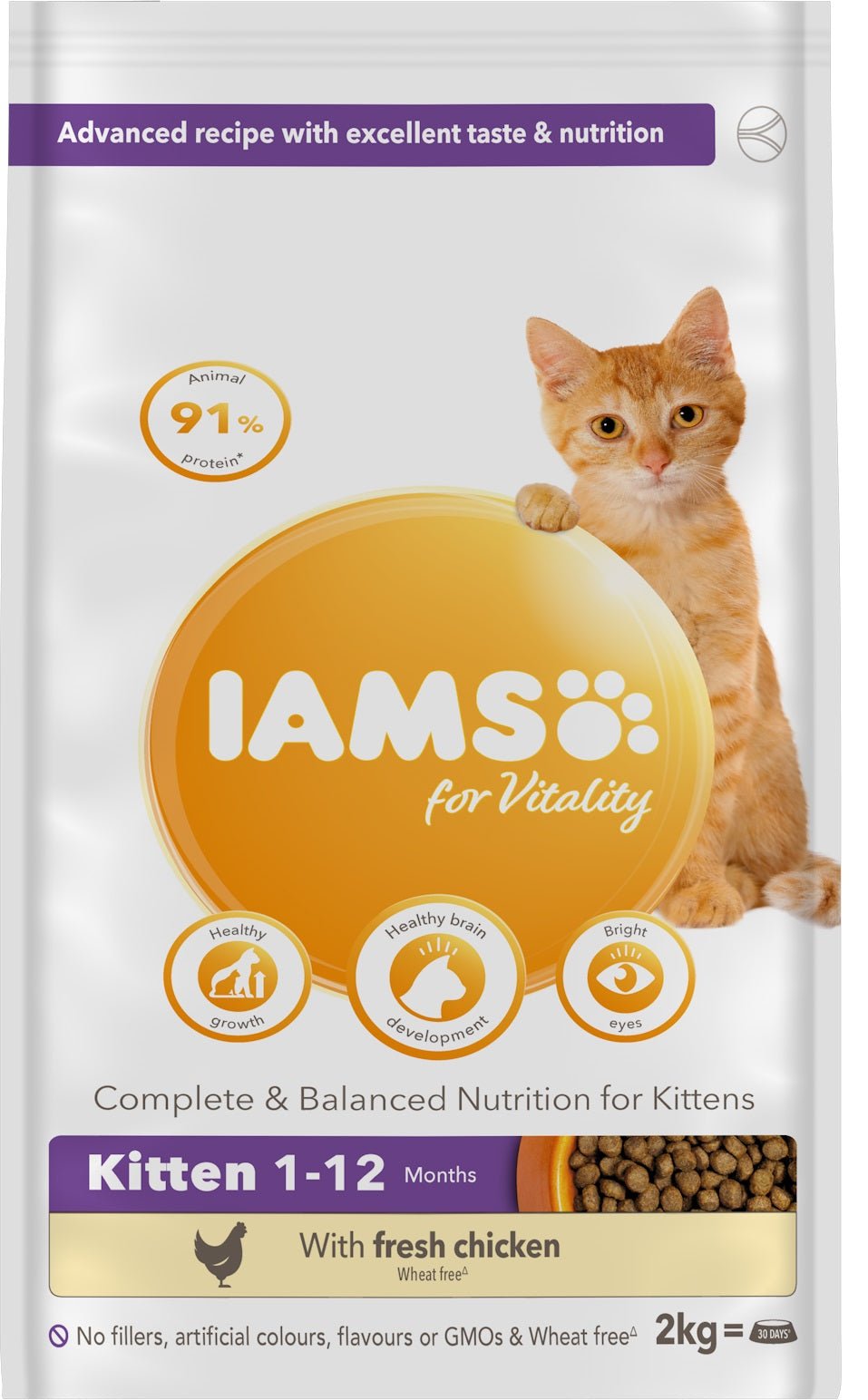 IAMS Kitten Vitality Chicken 2x2kg, IAMS,