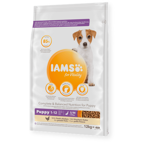 IAMS Puppy Vitality Small/Medium Breed Fresh Chicken, IAMS, 12 kg