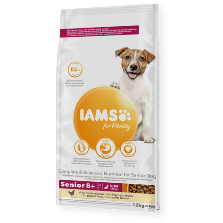 IAMS Senior Dog Vitality Small/Medium Breed Chicken, IAMS, 12 kg