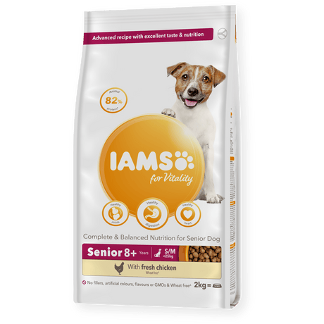IAMS Senior Dog Vitality Small/Medium Breed Chicken, IAMS, 2x2kg