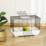 Indoor Rabbit & Guinea Pig Cage with Wooden Floor, PawHut,