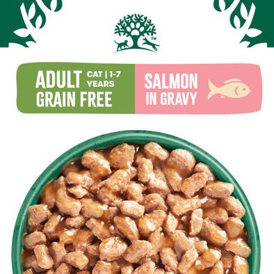James Wellbeloved Adult Cat Grain Free Salmon in Gravy Pouches 4x (12x85g), James Wellbeloved,