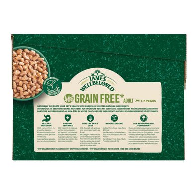 James Wellbeloved Adult Cat Grain Free Salmon in Gravy Pouches 4x (12x85g), James Wellbeloved,